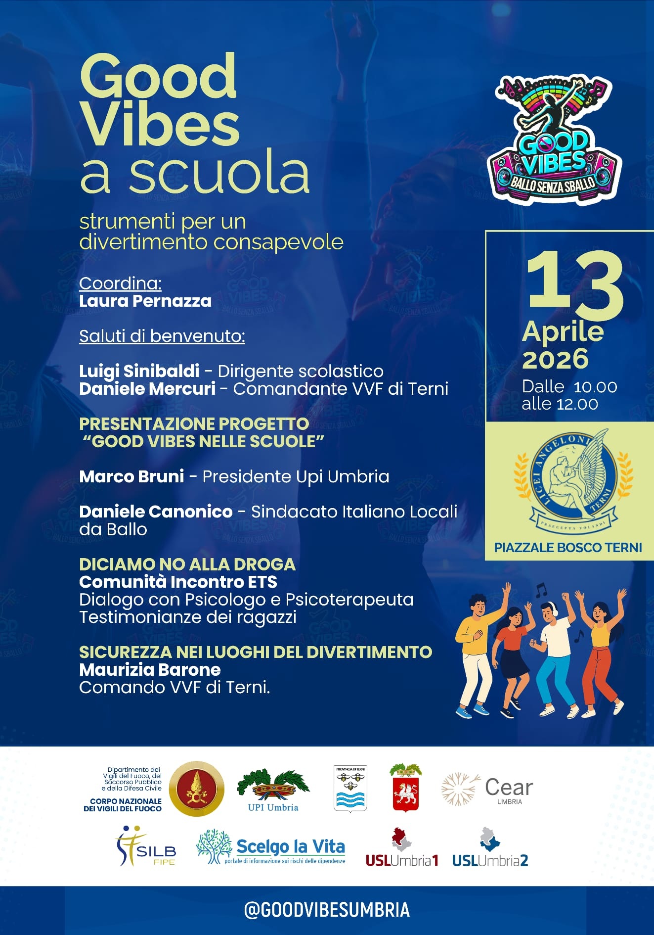 immagine notizia (ptn) Giovani, Good Vibes fa tappa all’Istituto “Angeloni” di Terni per parlare ancora di divertimento consapevole e prevenzione